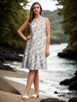 White Leopard Printed Dress