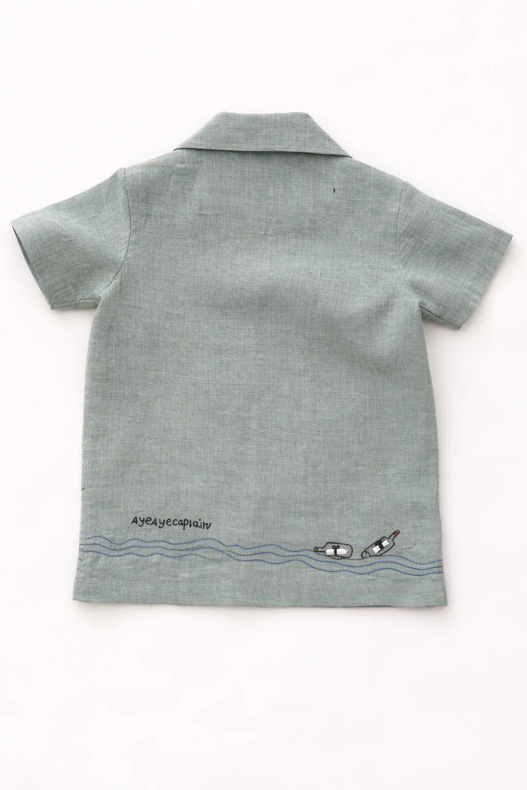 Captain & Crew Handwork Solid Pure Linen Coord Set