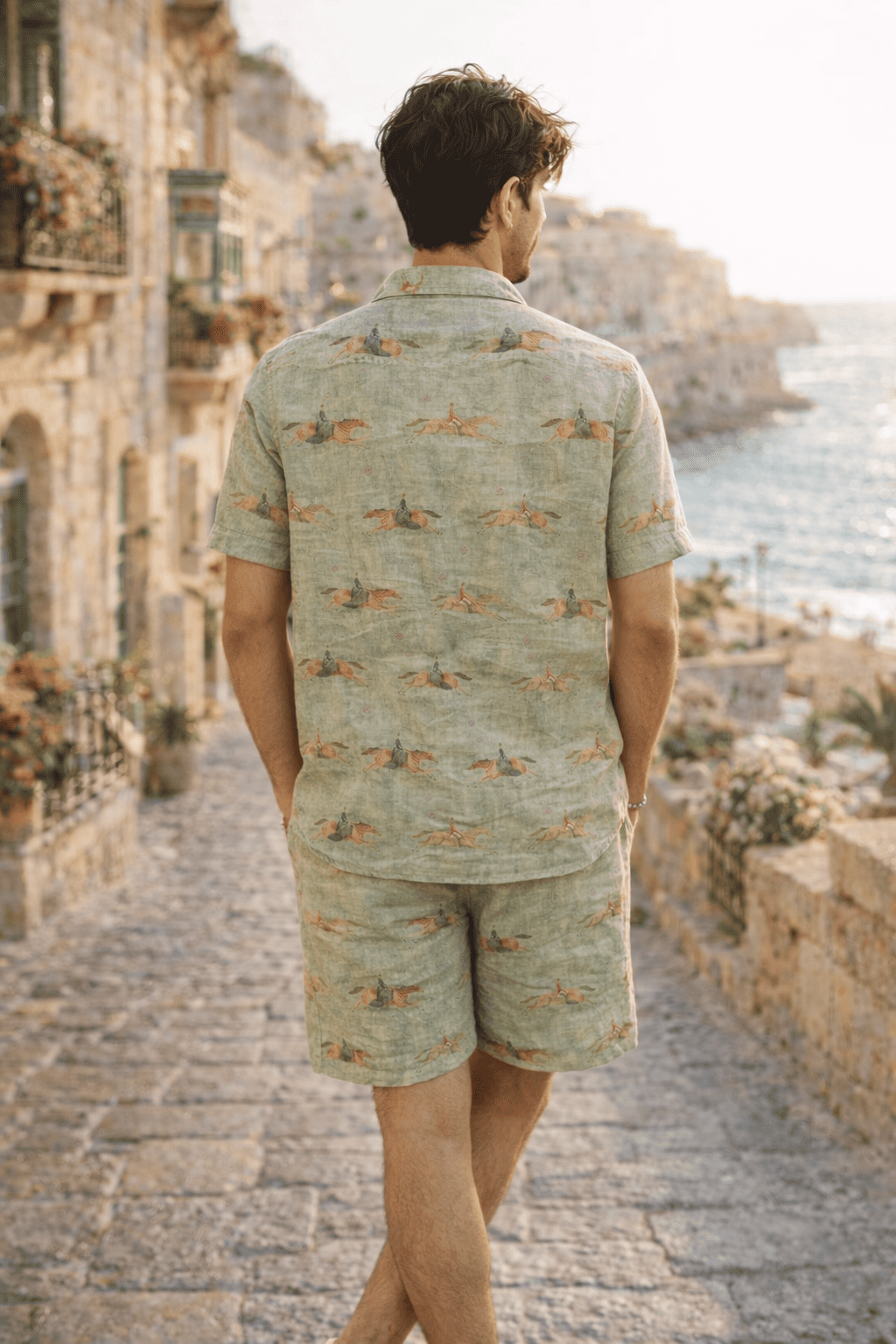 Mare & Stallion Print Premium Linen Coord Set