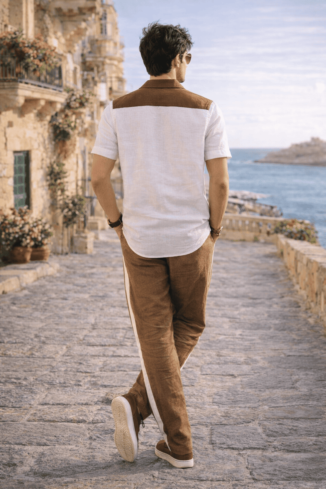 The Truffle & Tide Solid Pure Linen Coord Set