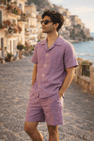 The Lilac Posy Handwork Pure Linen Coord Set