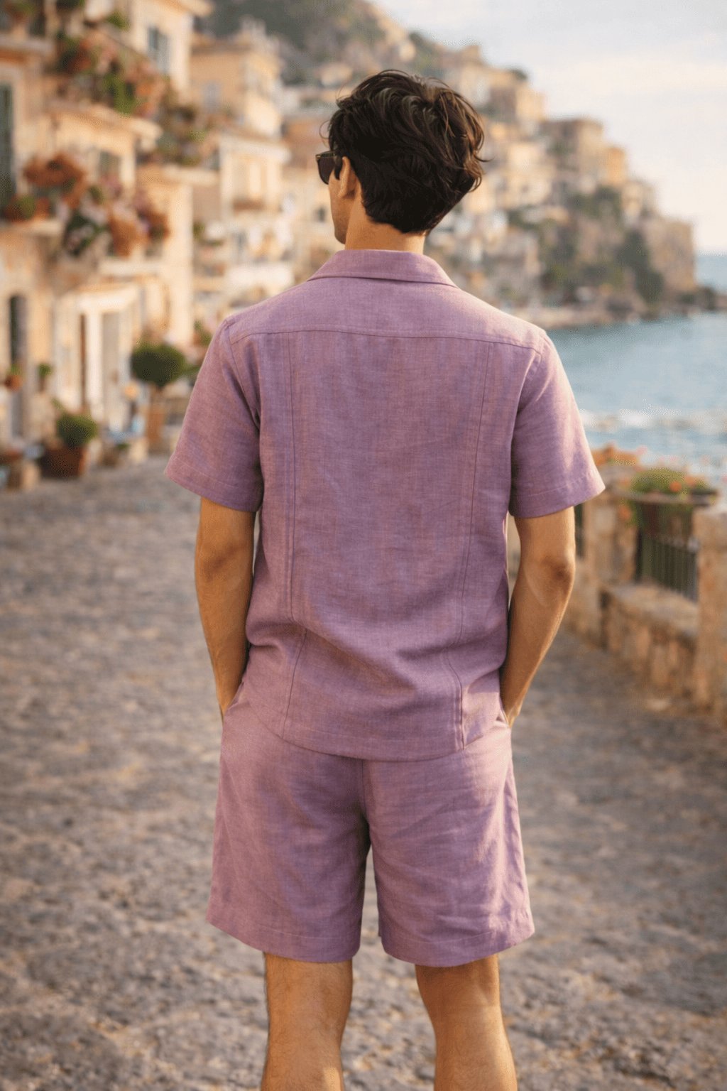 The Lilac Posy Handwork Pure Linen Coord Set