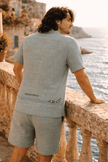 Captain & Crew Handwork Solid Pure Linen Coord Set