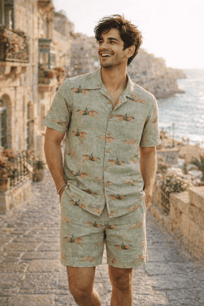 Mare & Stallion Print Premium Linen Coord Set