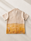 Golden Grasslands Pure Linen Handworked Co-ord Sets