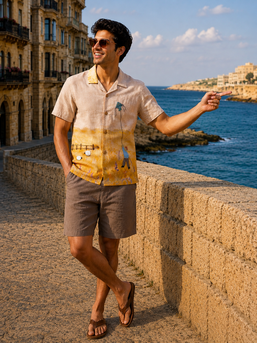Golden Grasslands Pure Linen Handworked Co-ord Sets