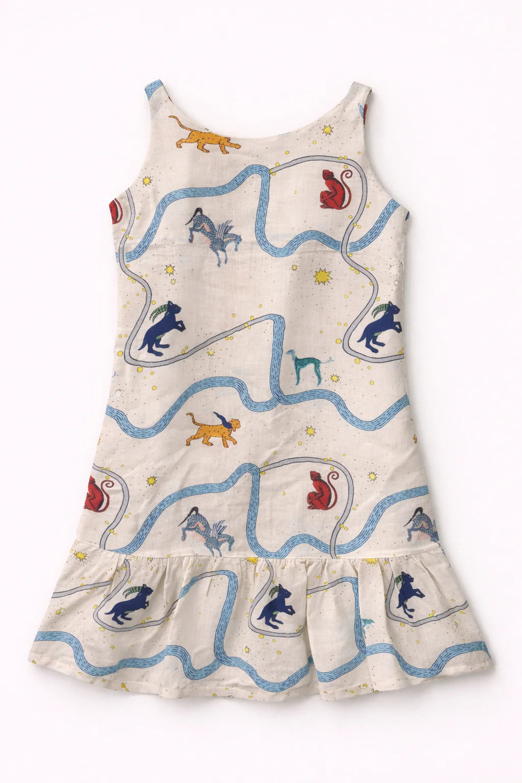 Griffin's Universe Print Premium Linen Dress