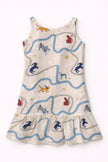 Griffin's Universe Print Premium Linen Dress