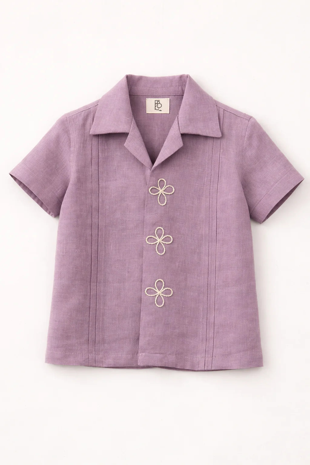 The Lilac Posy Handwork Pure Linen Coord Set