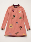Moroccan Themed Pure Linen Applique Work Dress