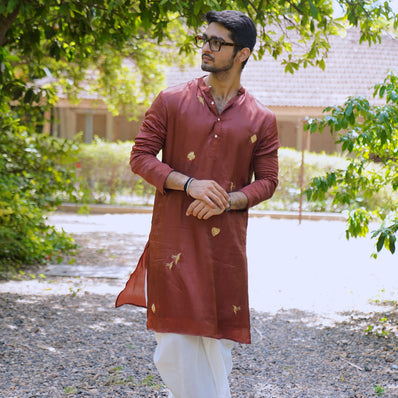 The Wanderers Pure Silk Kurta Pajama Set