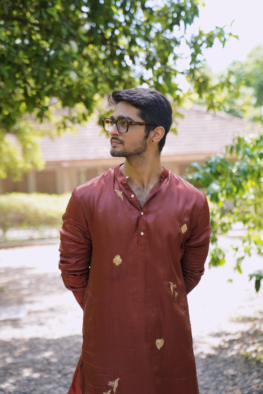 The Wanderers Pure Silk Kurta Pajama Set