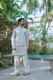 The Aristocrate Pure Linen Koti Kurta Pajama Set