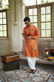 Wild Bloom Pure Silk Hand Embroidered Kurta Pajama Set
