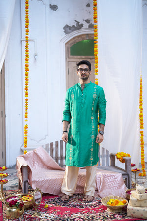 The Story Teller Pure Silk Kurta Pajama Set