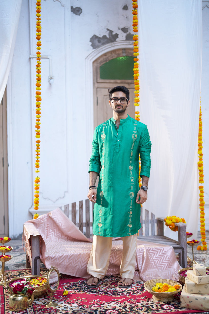 The Story Teller Pure Silk Kurta Pajama Set