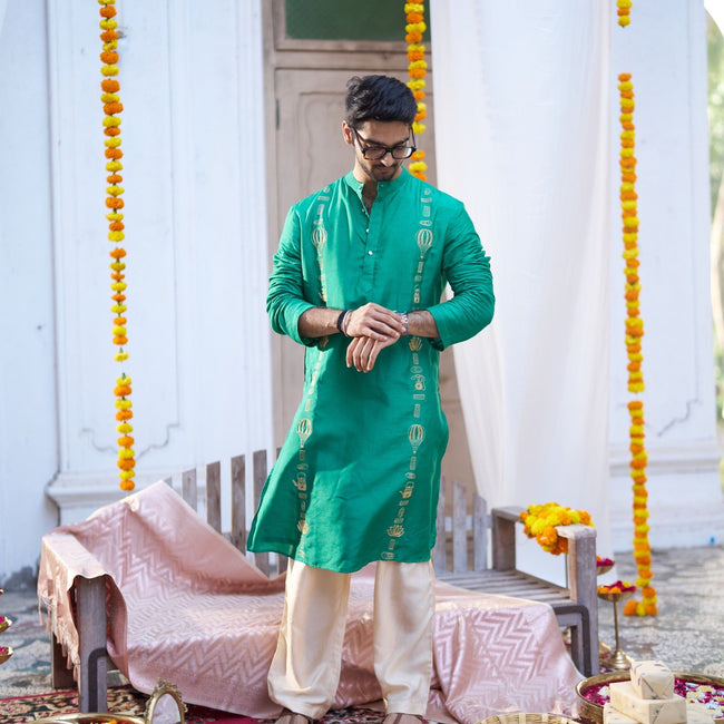 The Story Teller Pure Silk Kurta Pajama Set