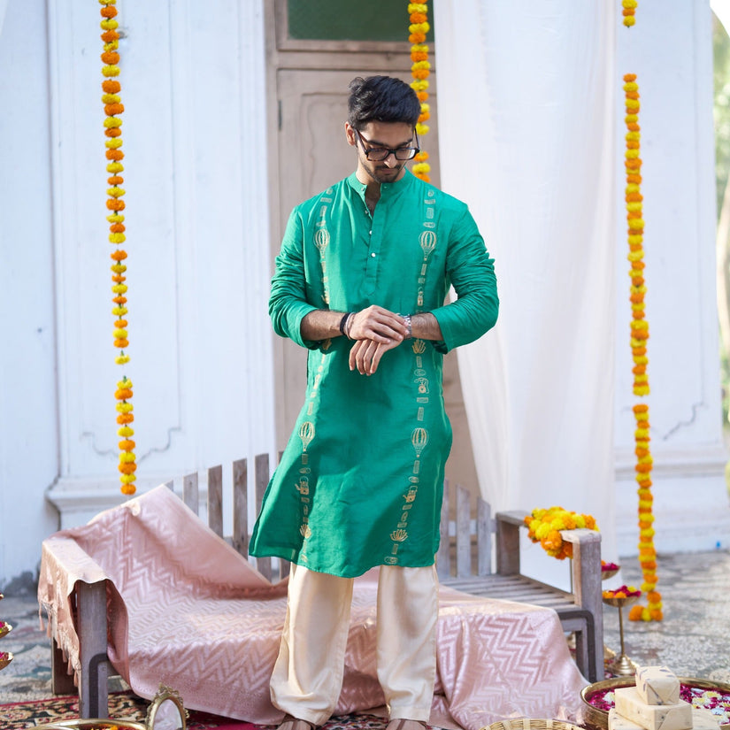 The Story Teller Pure Silk Kurta Pajama Set