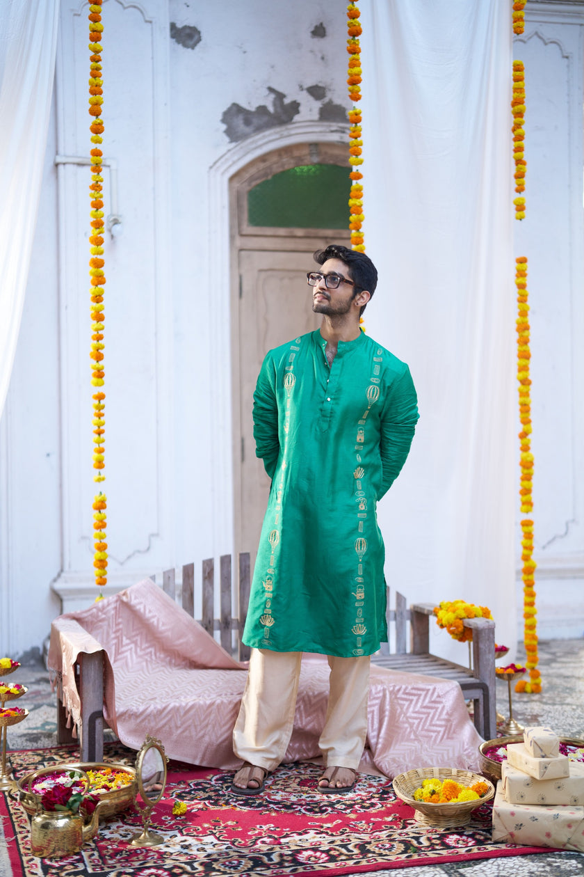The Story Teller Pure Silk Kurta Pajama Set