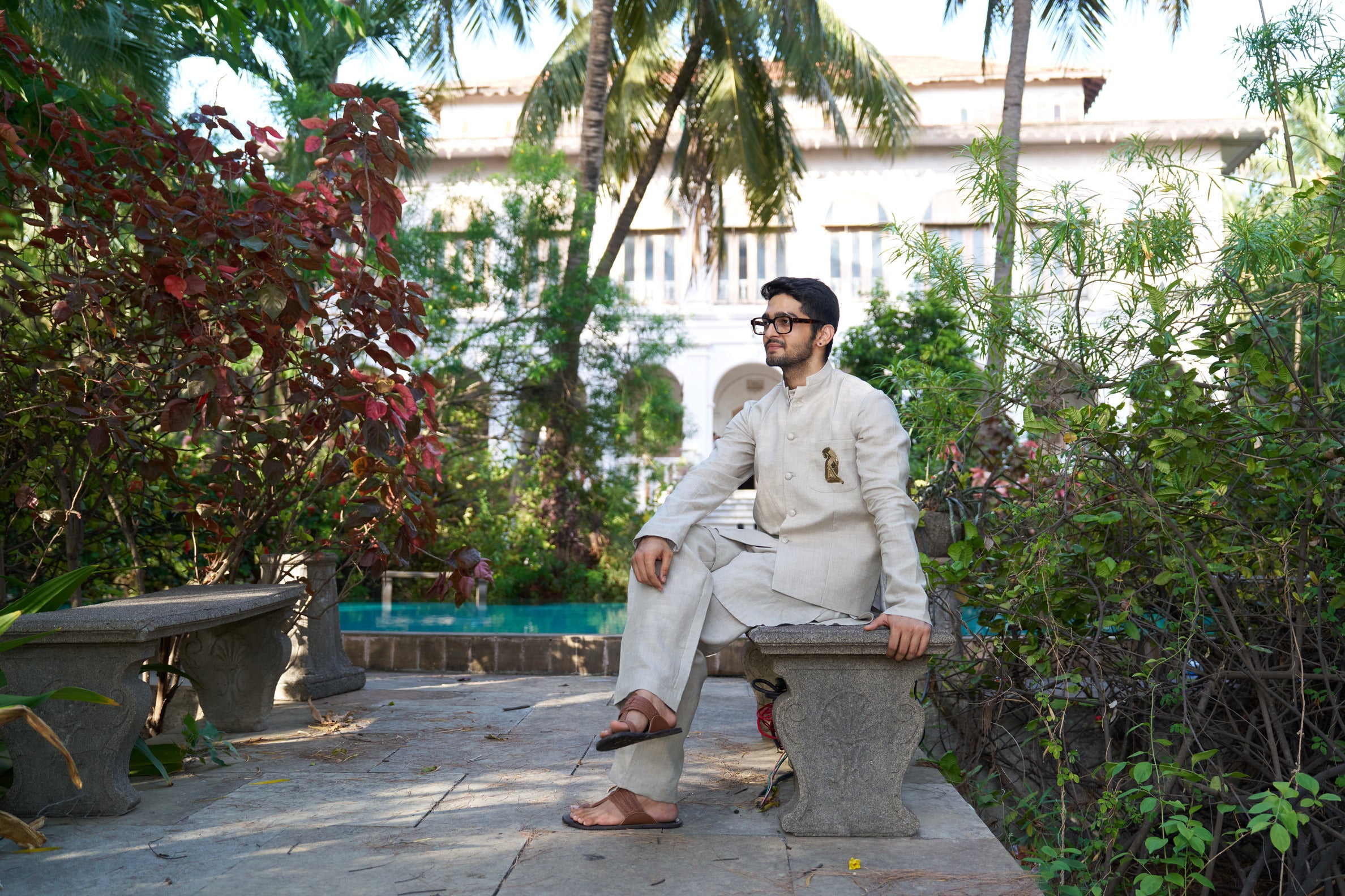 The Aristocrate Pure Linen Koti Kurta Pajama Set