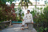 The Aristocrate Pure Linen Koti Kurta Pajama Set