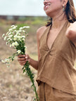 Toscana Pure Linen Halter Set