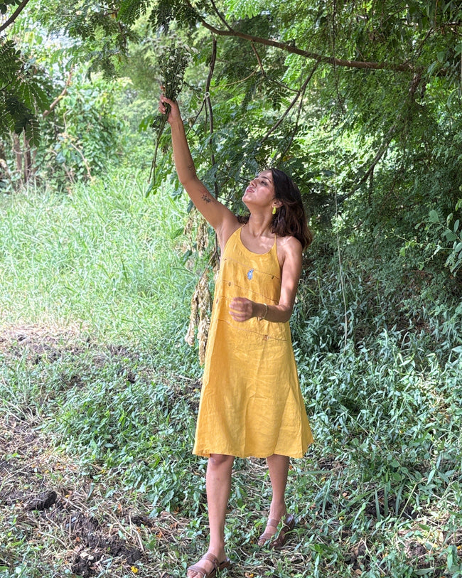 Hanging Monkey's Pure Linen Dress